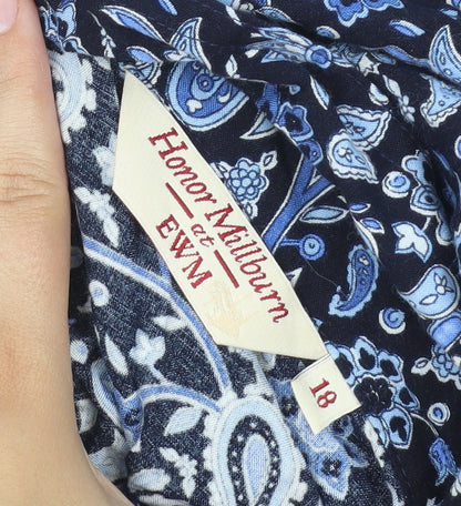 Womens UK Size 18 Honor Millburn Blue  Button-Up