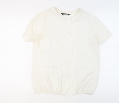 Womens UK Size 10 Bonmarché White Basic Blouse