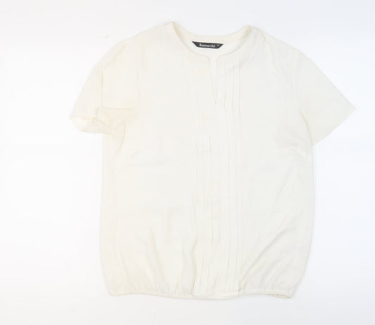 Womens UK Size 10 Bonmarché White Basic Blouse