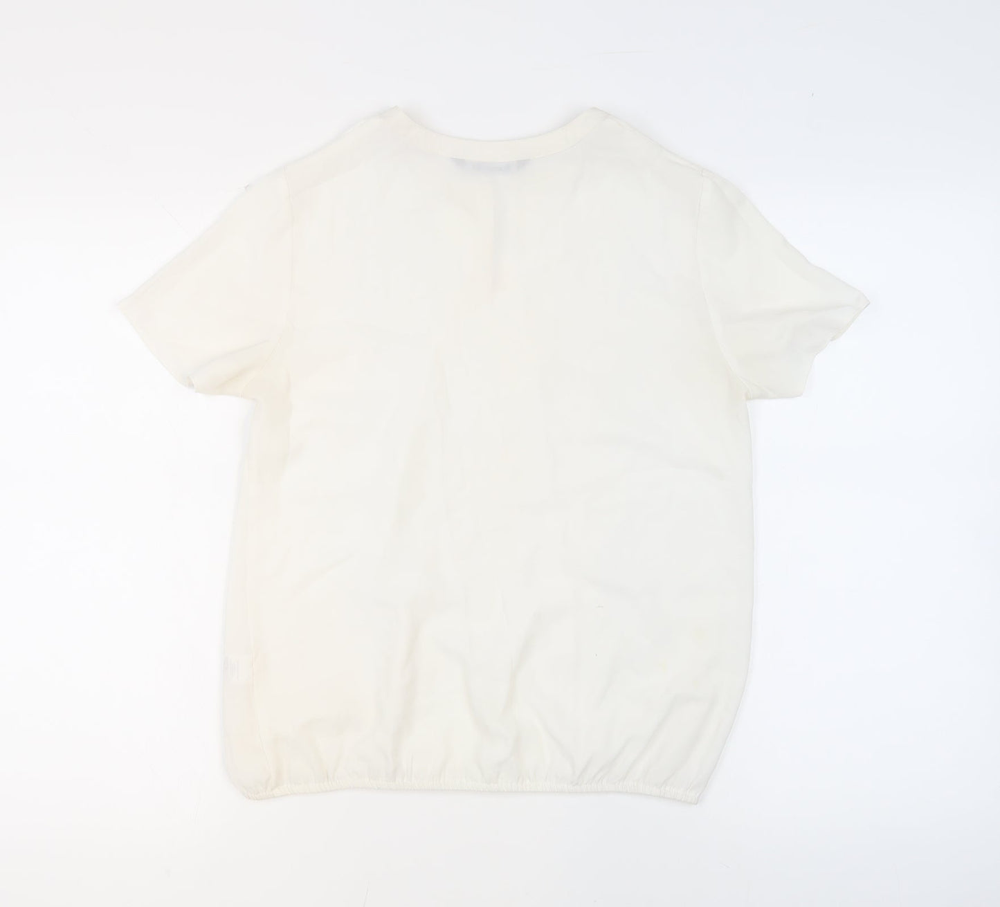 Womens UK Size 10 Bonmarché White Basic Blouse