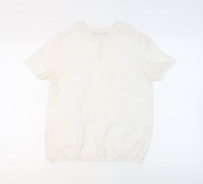 Womens UK Size 10 Bonmarché White Basic Blouse