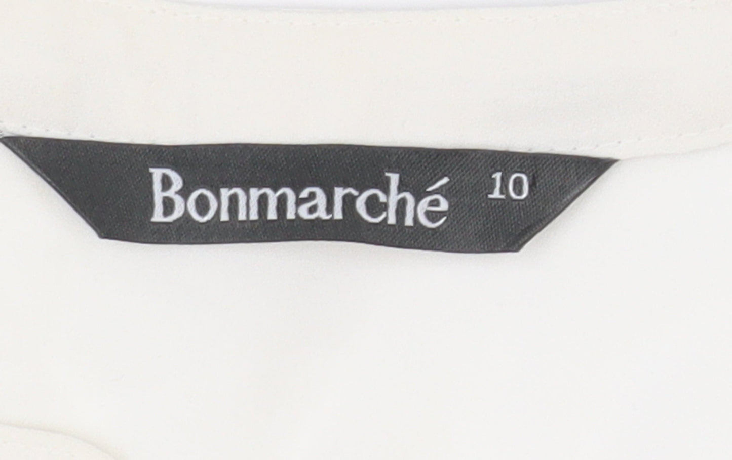 Womens UK Size 10 Bonmarché White Basic Blouse