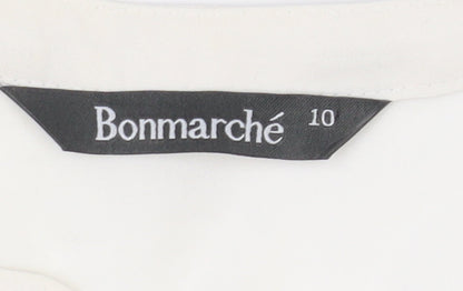 Womens UK Size 10 Bonmarché White Basic Blouse
