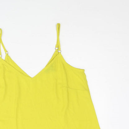 Womens UK Size 12 New Look Yellow Camisole Blouse