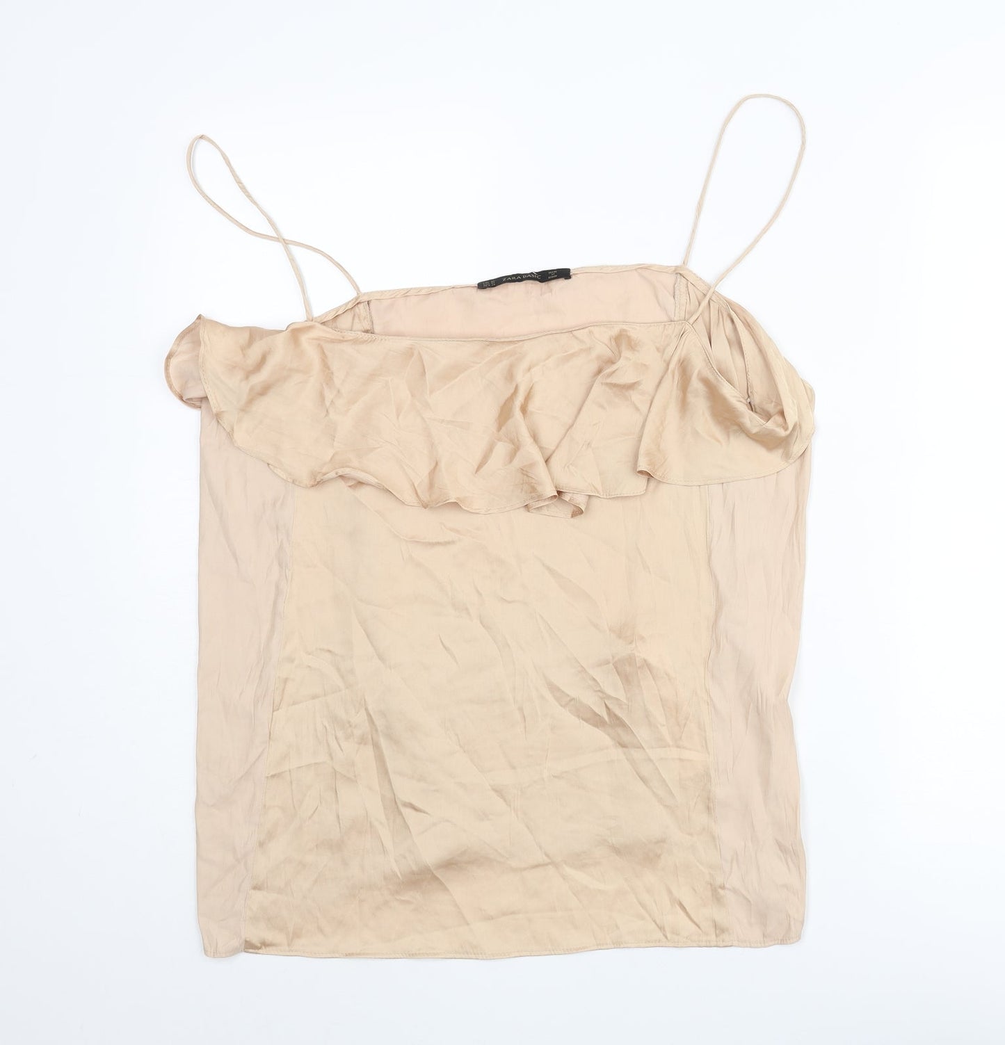 Womens UK Size XL Zara Beige Camisole Blouse