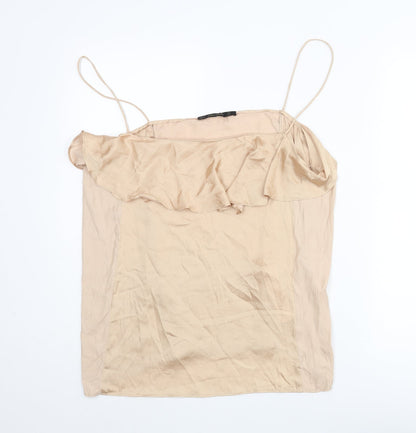 Womens UK Size XL Zara Beige Camisole Blouse