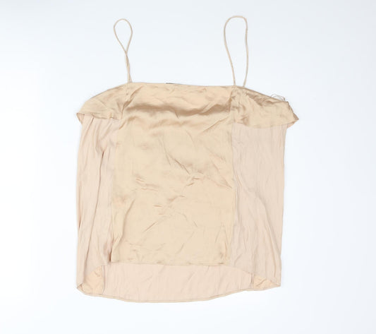 Womens UK Size XL Zara Beige Camisole Blouse