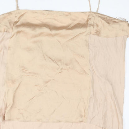 Womens UK Size XL Zara Beige Camisole Blouse