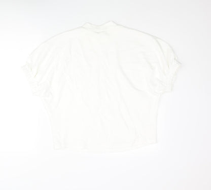 Womens UK Size S Zara White Basic Blouse