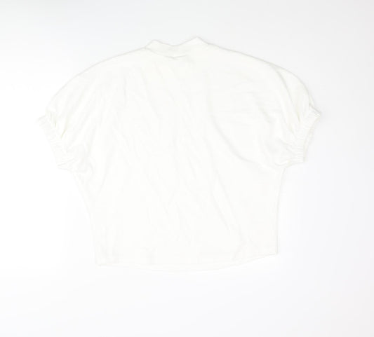 Womens UK Size S Zara White Basic Blouse