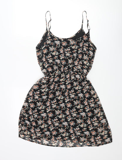 Select Womens Multicoloured Floral Polyester Shift Size 8 Scoop Neck Pullover - Lace Detail