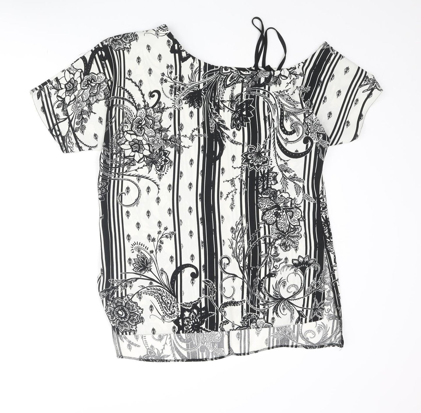 Womens UK Size 10 River Island Ivory Tunic Blouse
