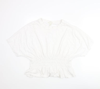 Womens UK Size 2XL H&M White Basic Blouse