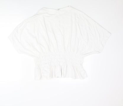 Womens UK Size 2XL H&M White Basic Blouse