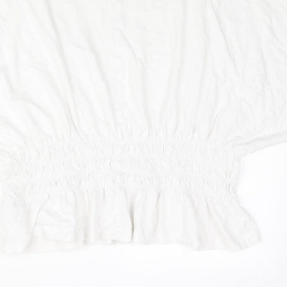 Womens UK Size 2XL H&M White Basic Blouse