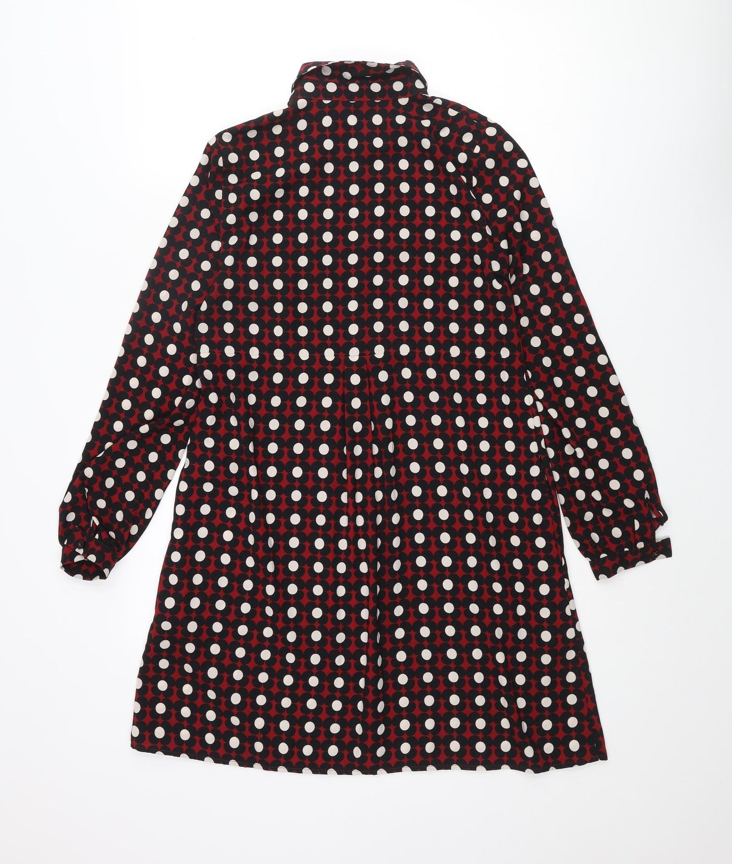 Hallhuber Womens Multicoloured Geometric Polyester Shirt Dress Size 6 Collared Button - Floral Pattern