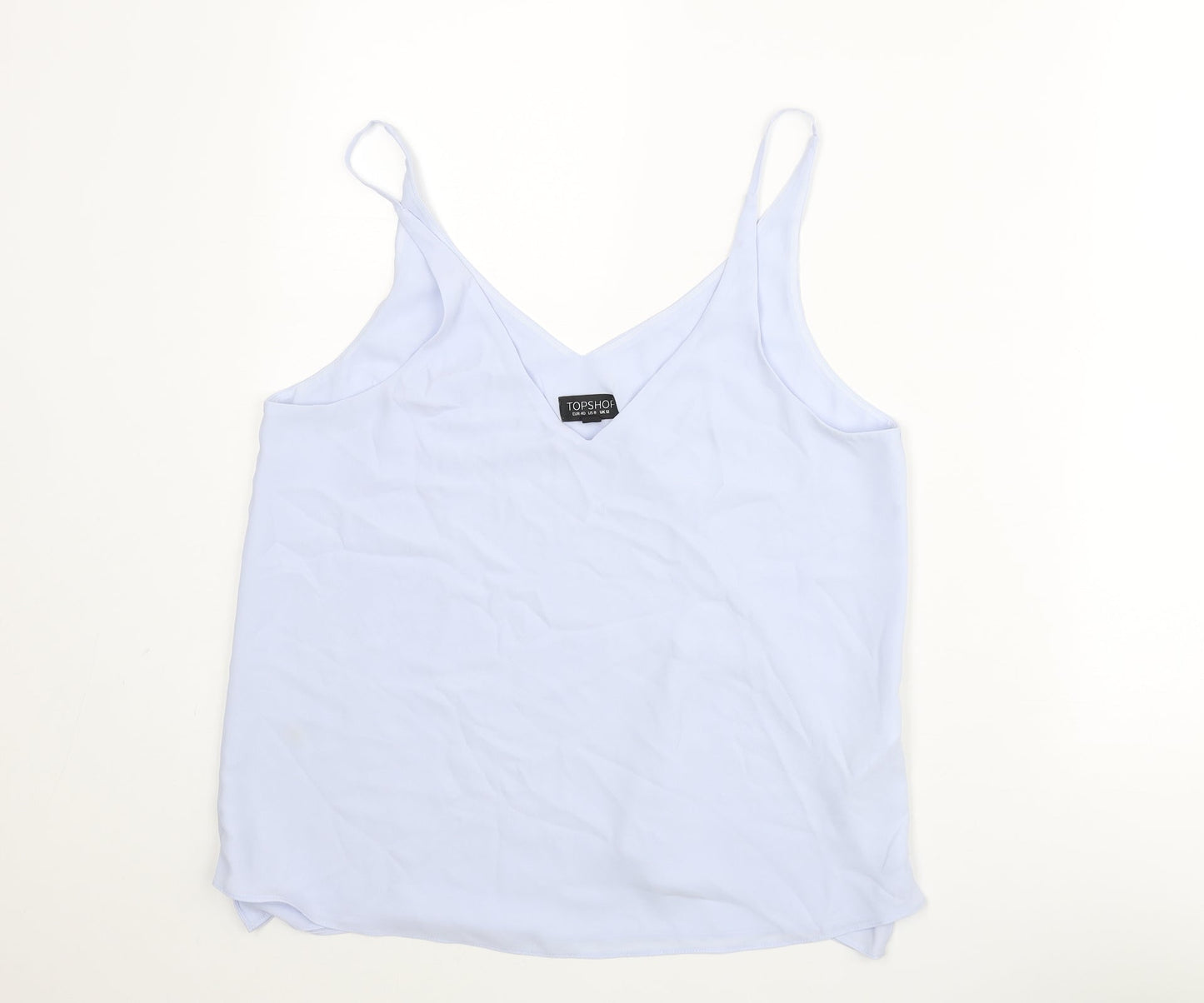Womens UK Size 12 Topshop Blue Camisole Blouse