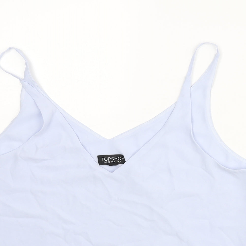 Womens UK Size 12 Topshop Blue Camisole Blouse