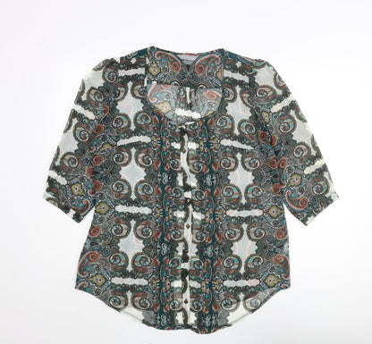 Womens UK Size 14 Marks and Spencer Multicoloured Tunic Blouse