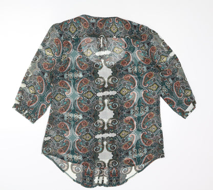 Womens UK Size 14 Marks and Spencer Multicoloured Tunic Blouse