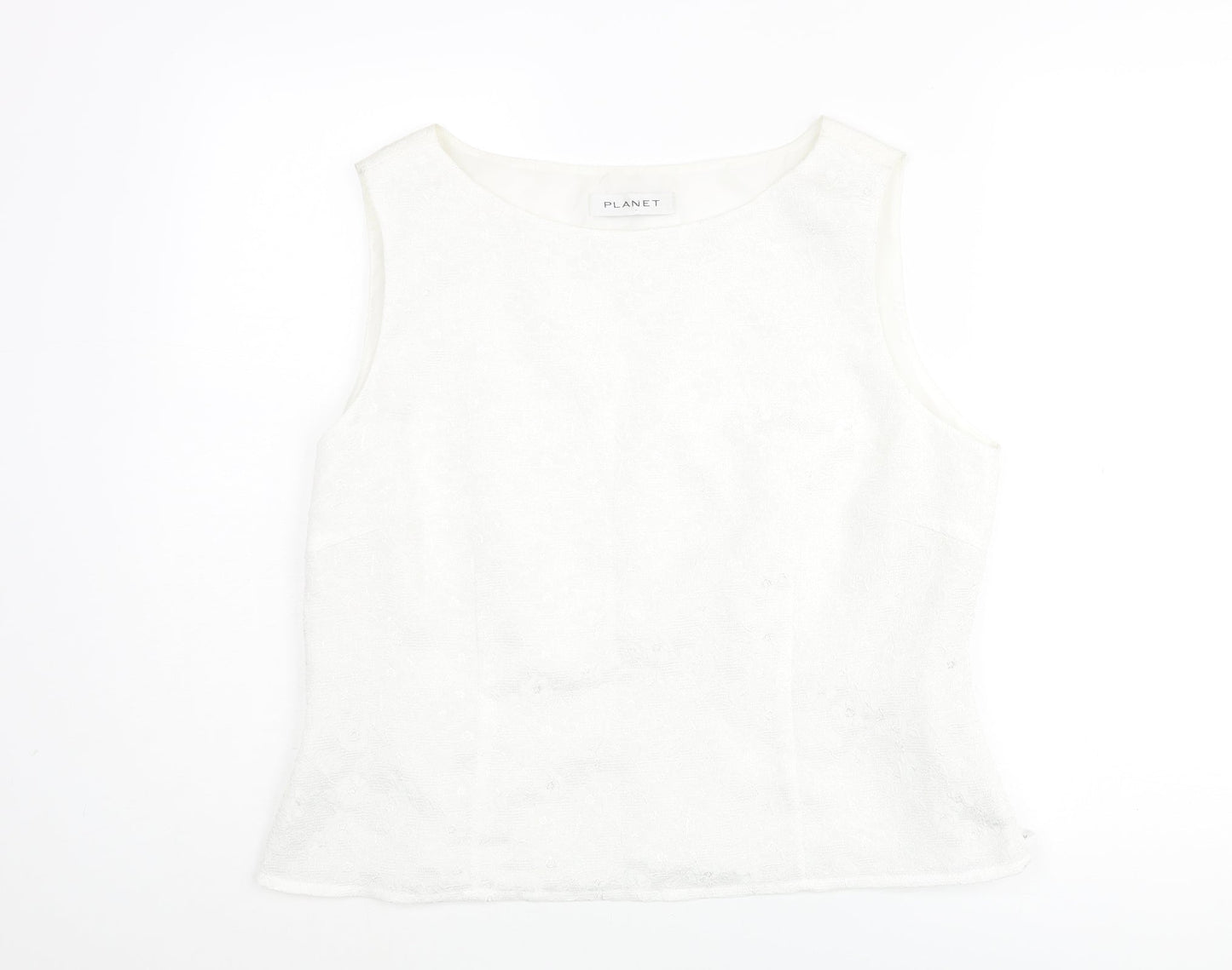Womens UK Size 16 Planet White Basic Blouse