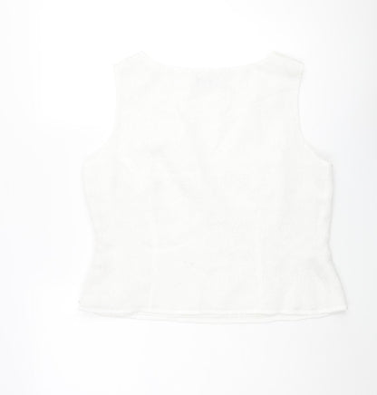 Womens UK Size 16 Planet White Basic Blouse