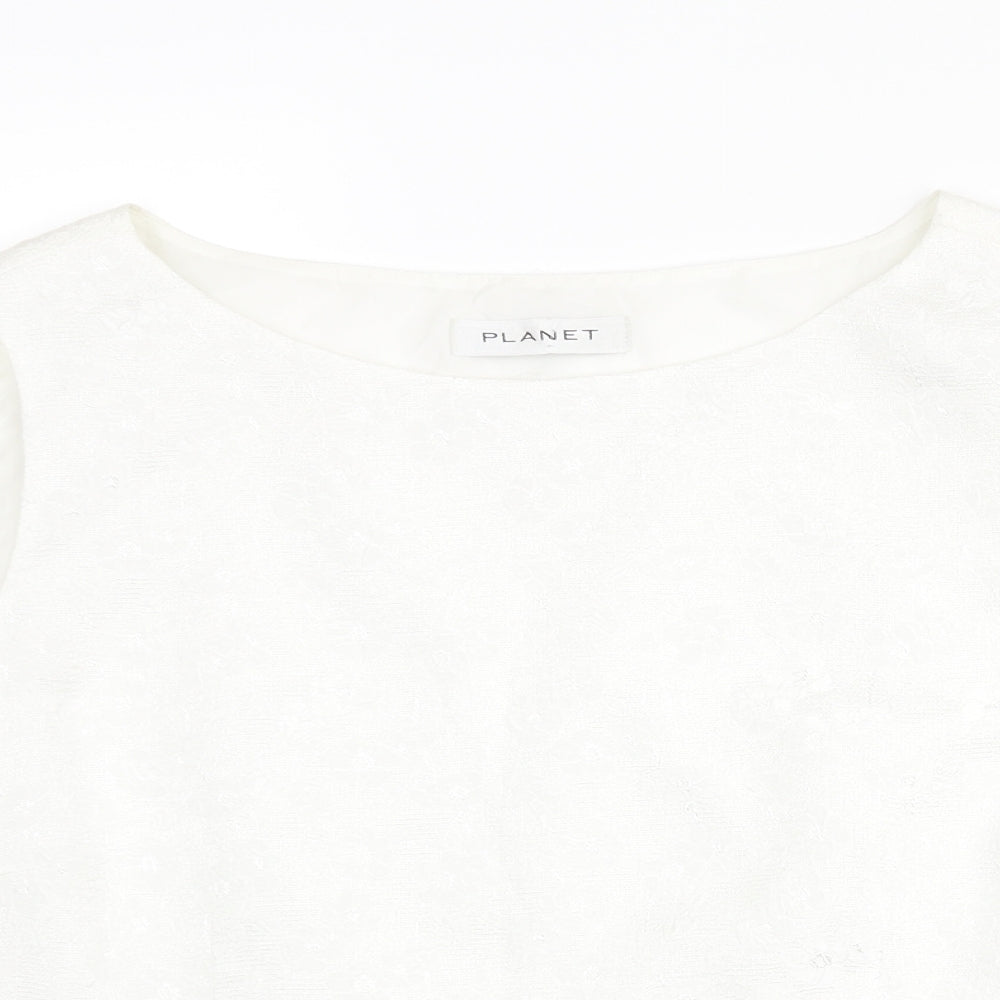 Womens UK Size 16 Planet White Basic Blouse