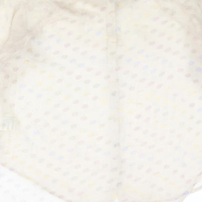 Numph Womens Beige Polka Dot Polyester Basic Blouse Size 14 Collared - Semi Sheer