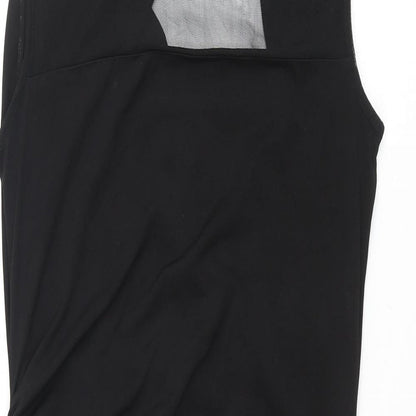 Pied A Terre Womens Black Polyester Pencil Dress Size 10 Boat Neck Pullover - Cowl Back