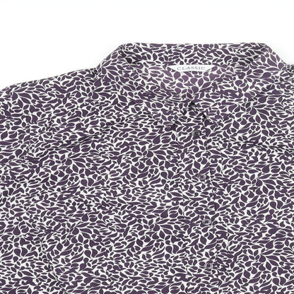 Womens UK Size 16 Marks and Spencer Purple Basic Button-Up