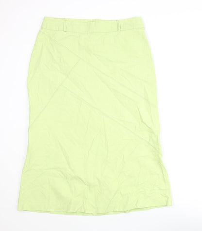 Off Shoot Womens Green Polyester Straight & Pencil Skirt Size 34 in Zip