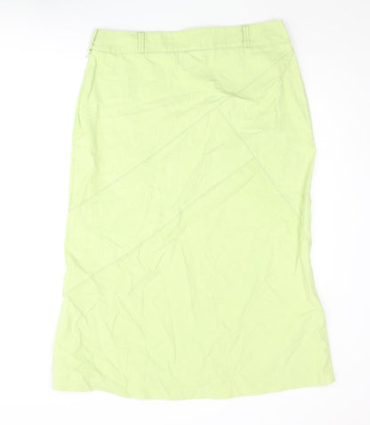 Off Shoot Womens Green Polyester Straight & Pencil Skirt Size 34 in Zip