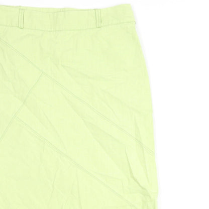 Off Shoot Womens Green Polyester Straight & Pencil Skirt Size 34 in Zip