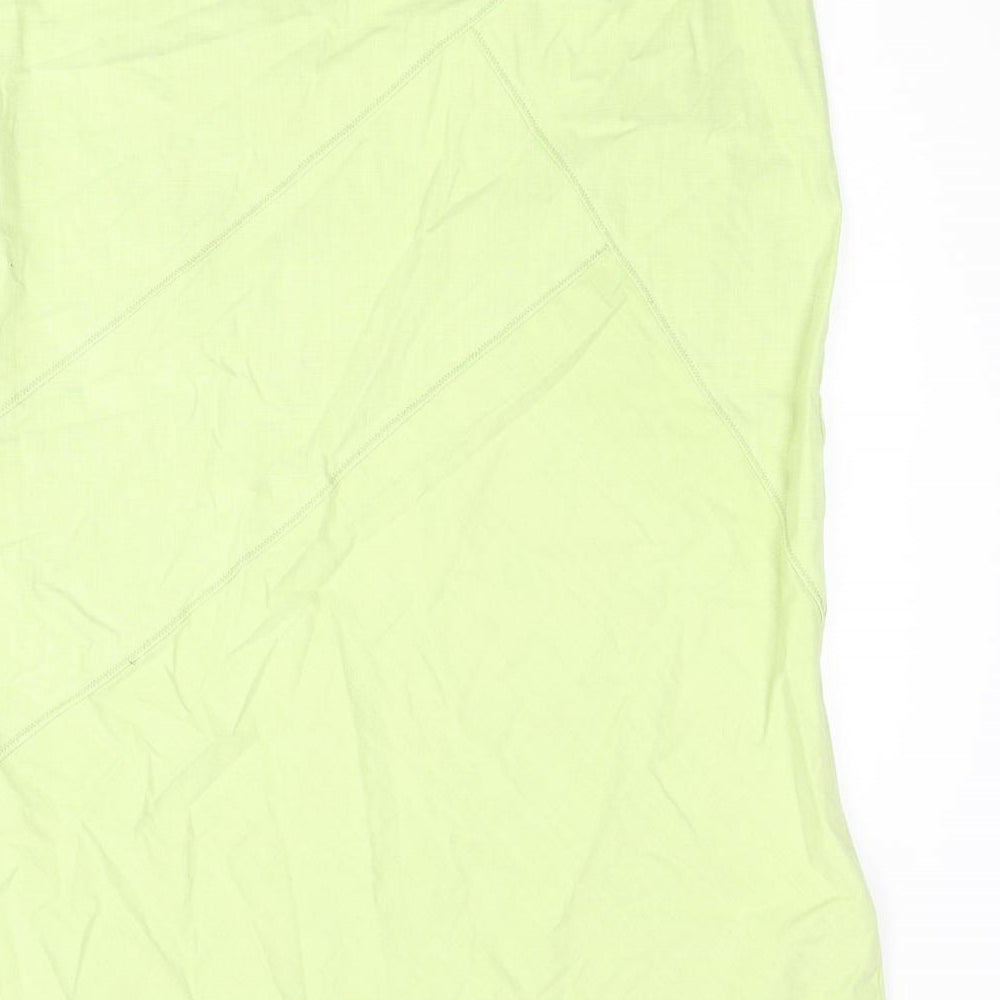 Off Shoot Womens Green Polyester Straight & Pencil Skirt Size 34 in Zip