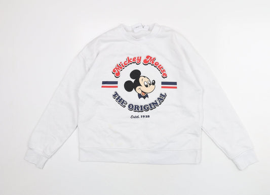 Womens UK Size 6 Disney White Pullover Sweatshirt