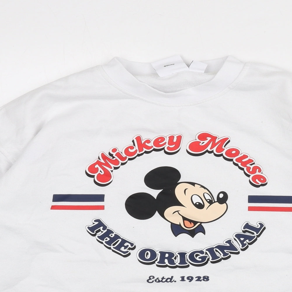 Womens UK Size 6 Disney White Pullover Sweatshirt