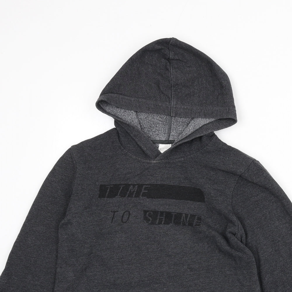 DECATHLON Womens Grey Cotton Pullover Hoodie Size XS Pullover - Time To Shine