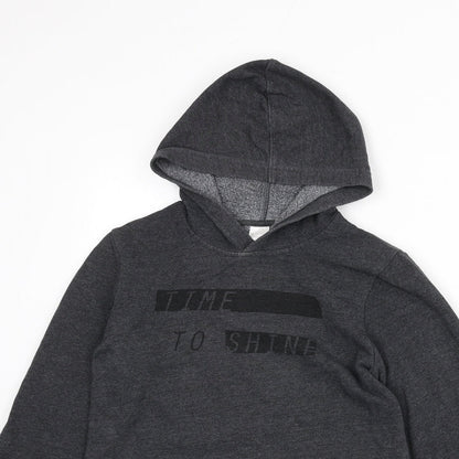 DECATHLON Womens Grey Cotton Pullover Hoodie Size XS Pullover - Time To Shine