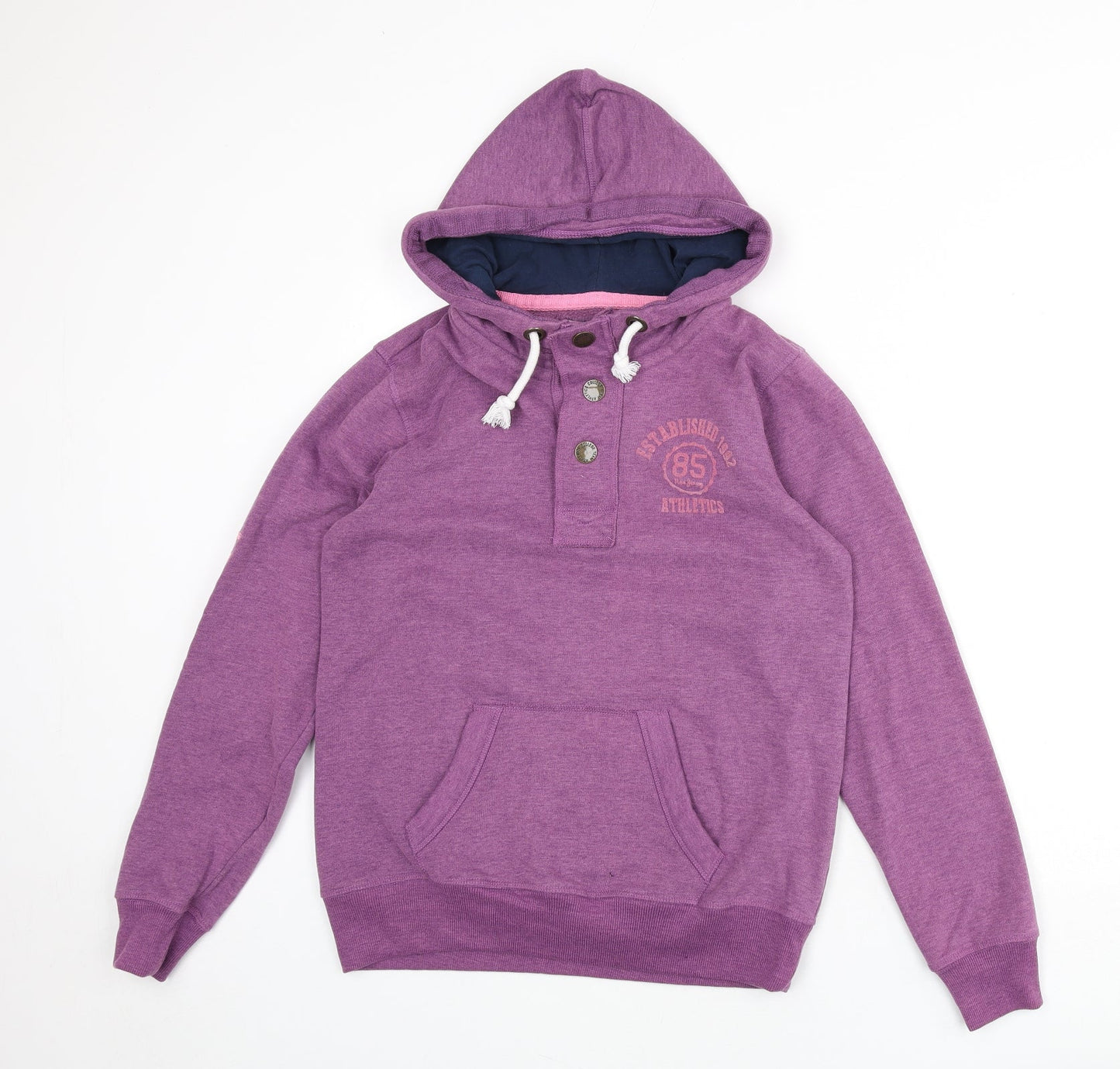 Crane Womens Purple Polyester Pullover Hoodie Size L Snap - New Jersey