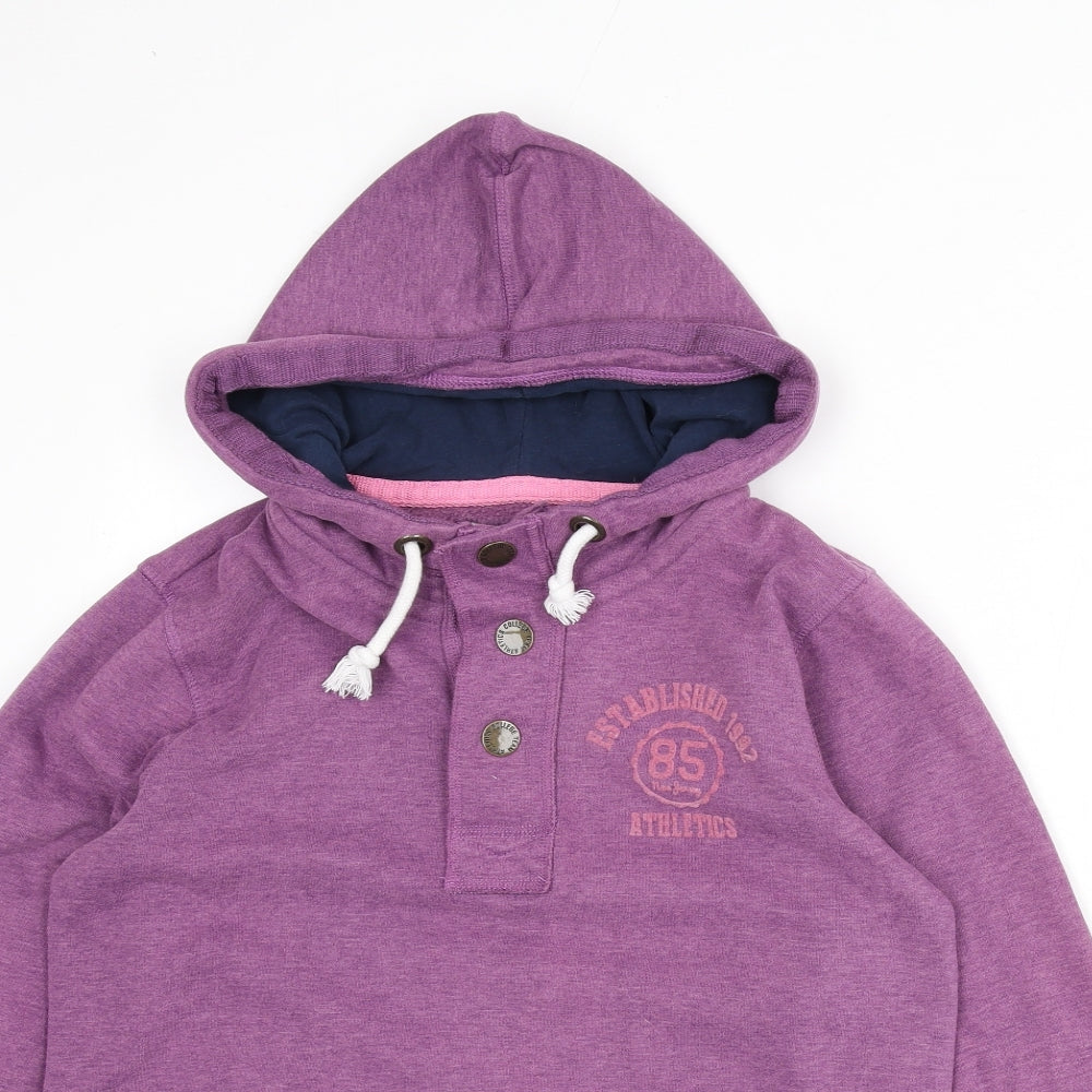 Crane Womens Purple Polyester Pullover Hoodie Size L Snap - New Jersey