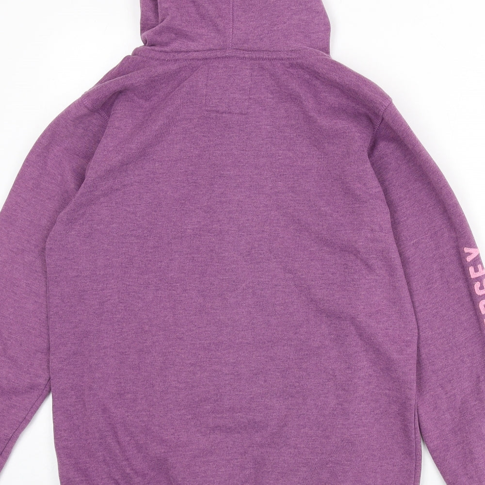 Crane Womens Purple Polyester Pullover Hoodie Size L Snap - New Jersey