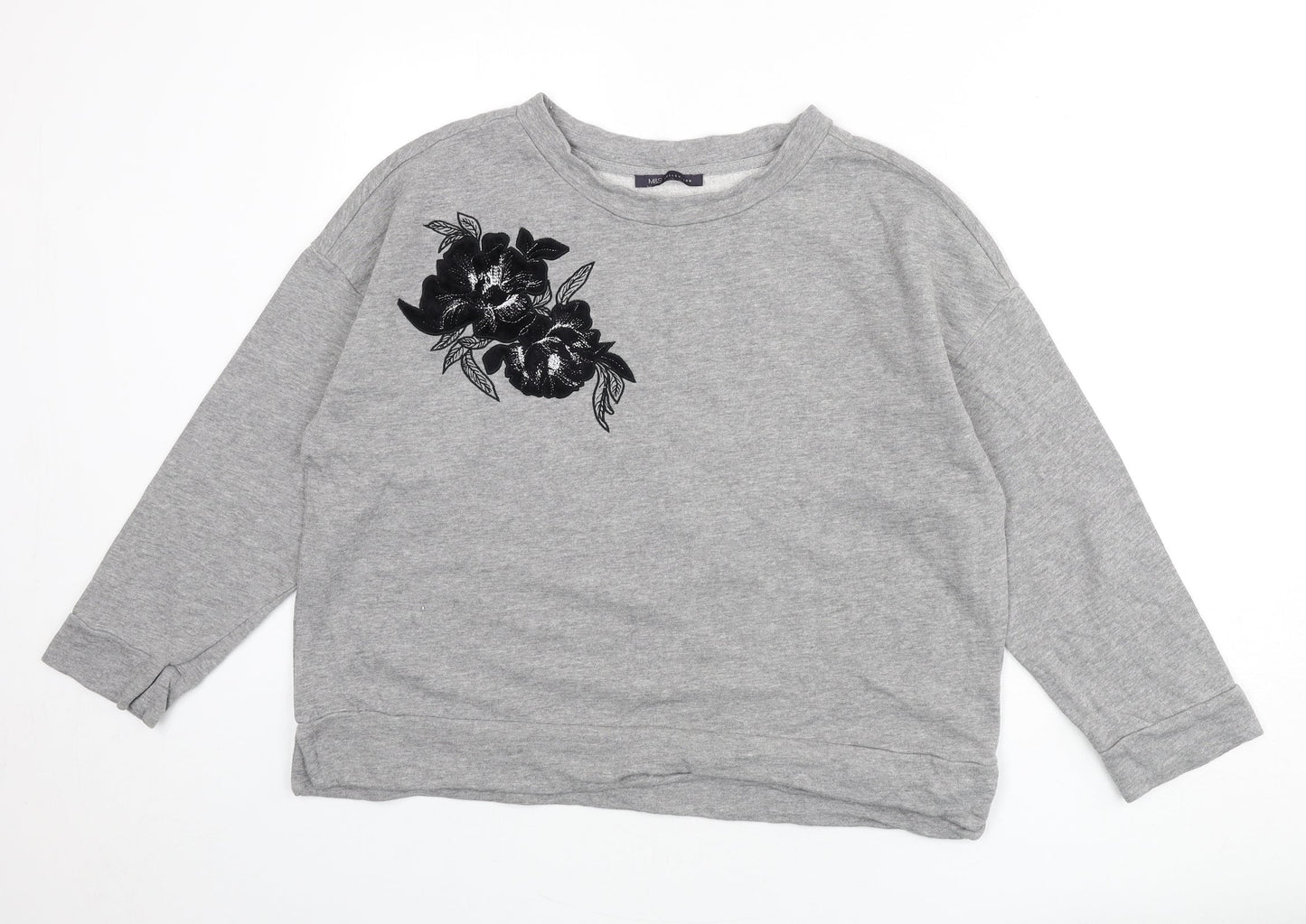 Womens UK Size 16 Marks and Spencer Grey Pullover Sweatshirt