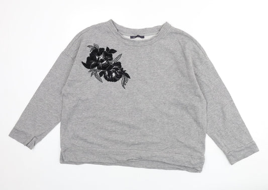 Womens UK Size 16 Marks and Spencer Grey Pullover Sweatshirt