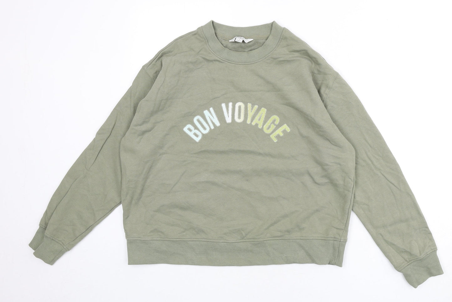 Womens UK Size M Marks and Spencer Green Pullover Sweatshirt