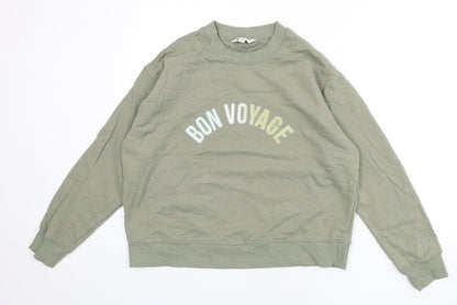 Womens UK Size M Marks and Spencer Green Pullover Sweatshirt