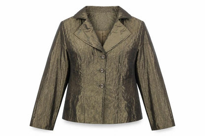 Tence Womens Brown Jacket Blazer Size 16 Button