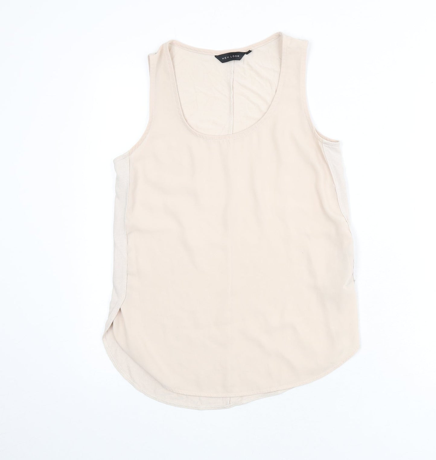 Womens UK Size 8 New Look Beige Basic Tank