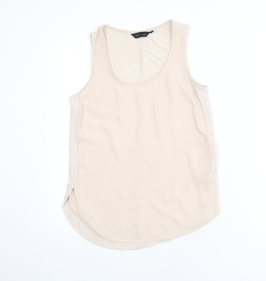 Womens UK Size 8 New Look Beige Basic Tank