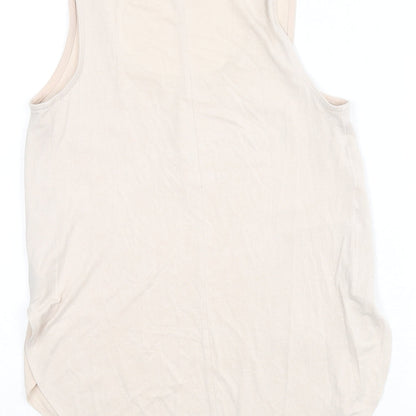 Womens UK Size 8 New Look Beige Basic Tank