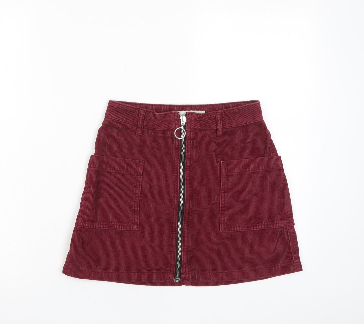 Womens UK Size 6 Topshop A-Line Corduroy Skirt
